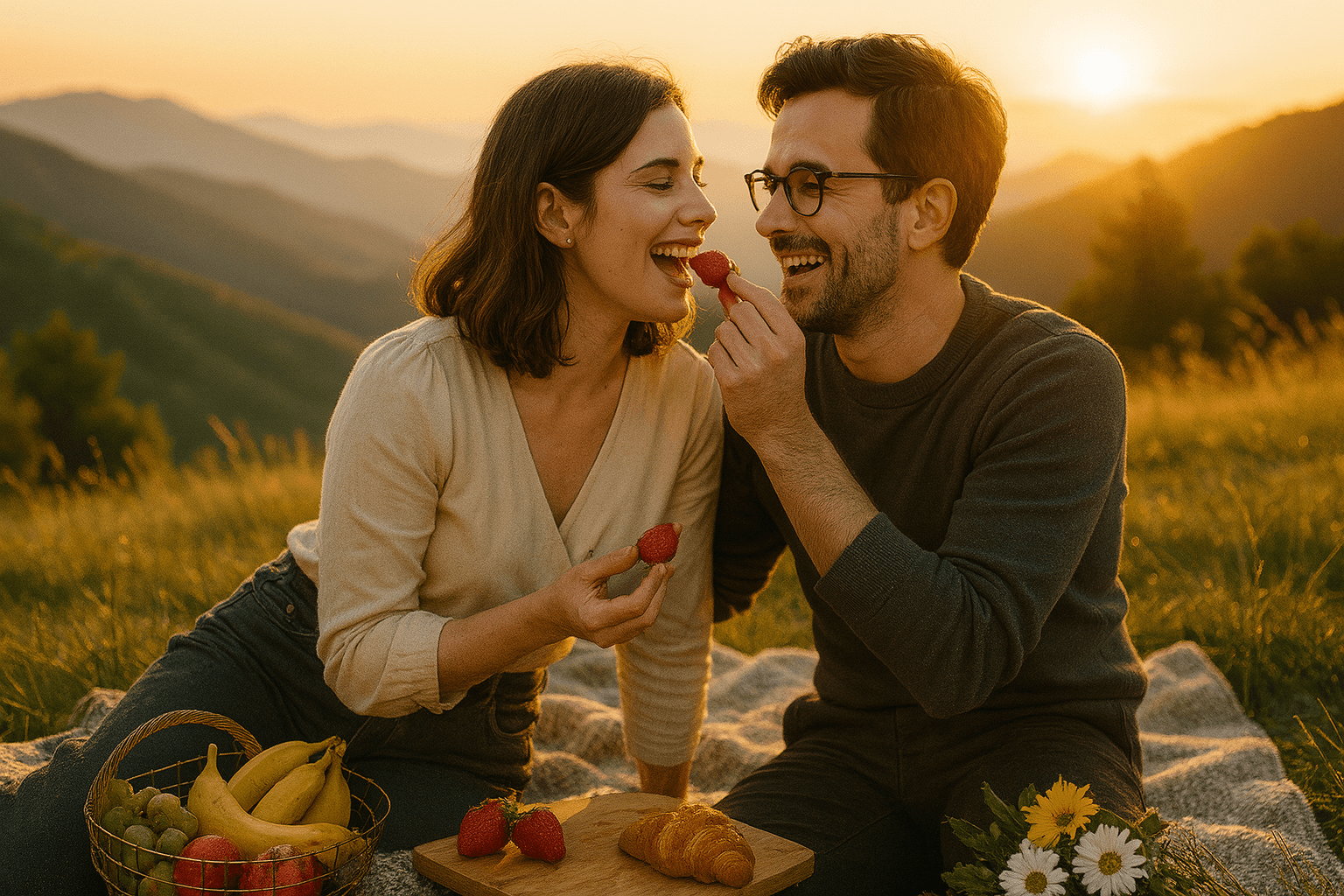 Golden Hour Picnic on the Hilltop